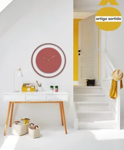 Relógio de parede em metal 58cm