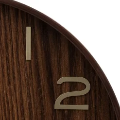 Relógio de parede IVANA castanho em mdf e vidro 55cm
