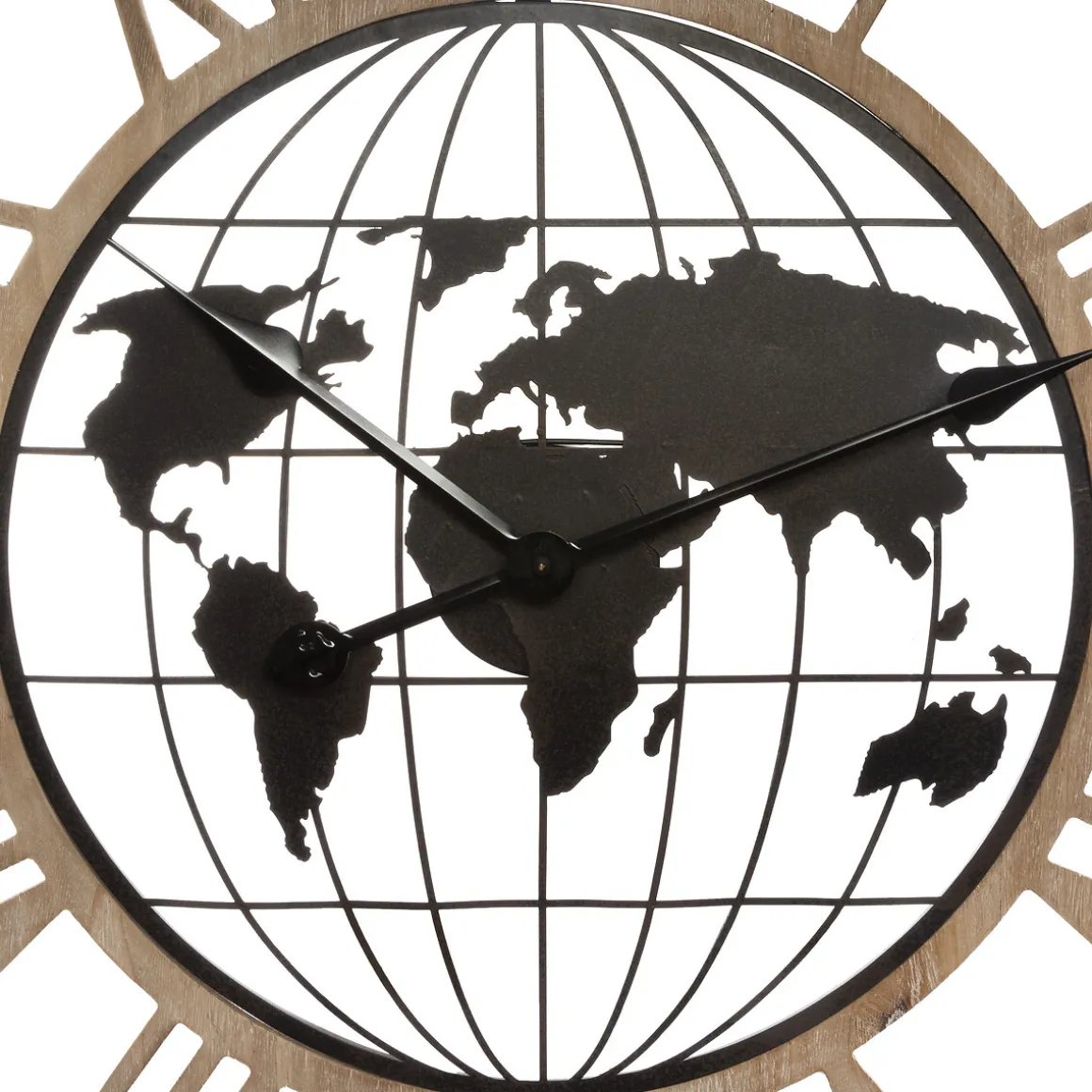 Relógio de parede metal mundo 67,5cm