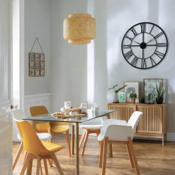 Relógio decorativo de parede preto VINTAGE