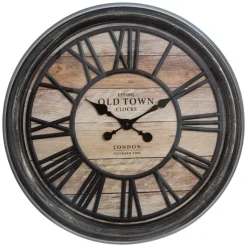 Relógio decorativo de parede castanho 50cm