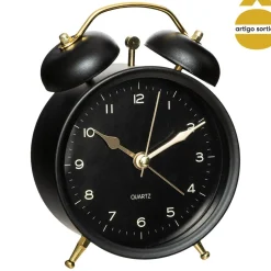Relógio despertador em metal