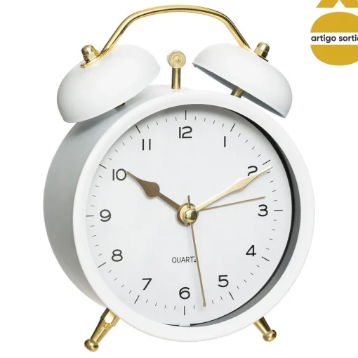 Relógio despertador em metal