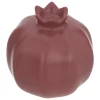 Romã decorativa rosa escuro em cerâmica 13cm