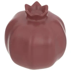 Romã decorativa rosa escuro em cerâmica 13cm