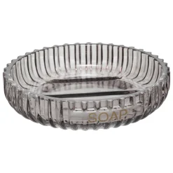 Saboneteira GLASS cinza em vidro