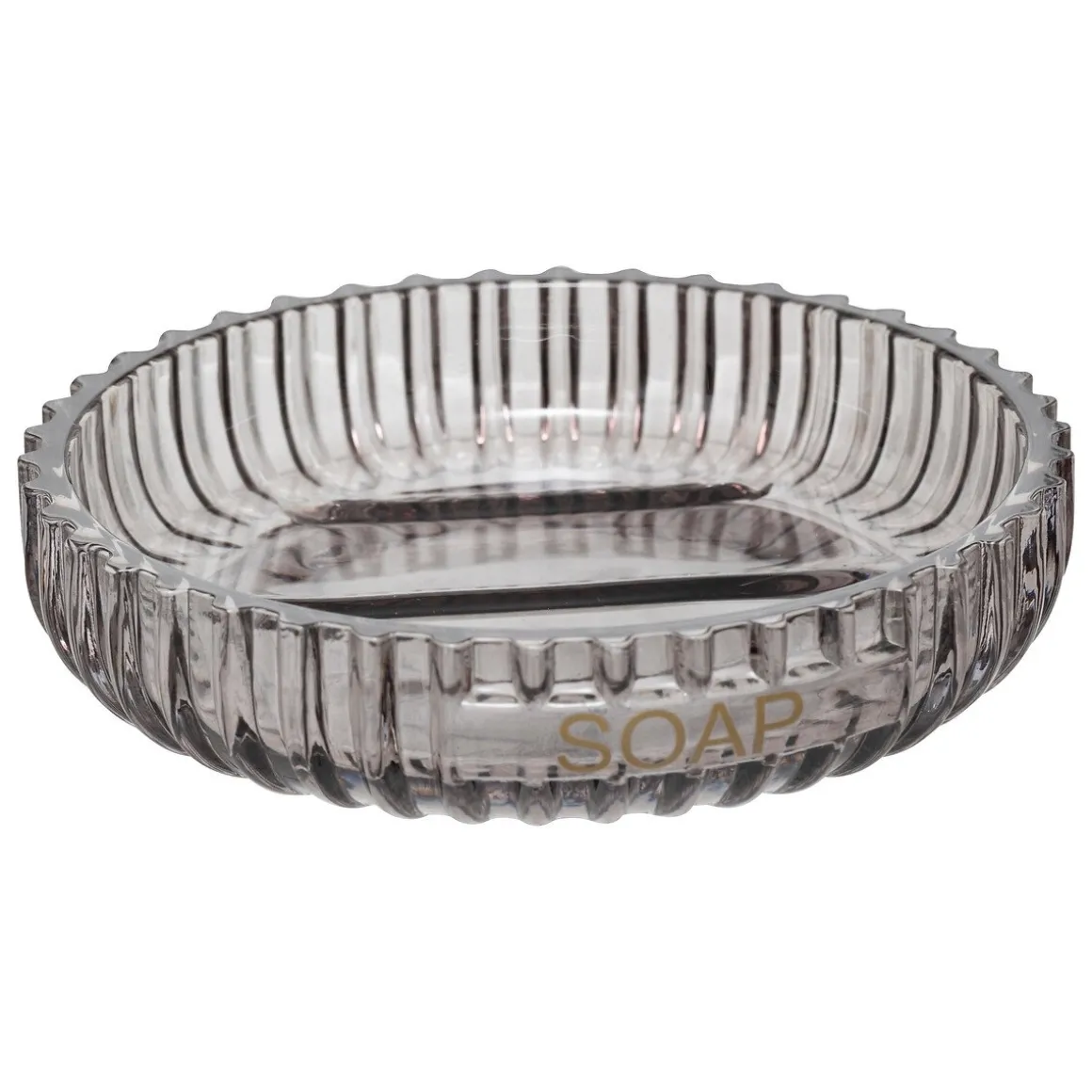 Saboneteira GLASS cinza em vidro