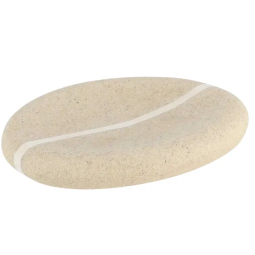 Saboneteira wc bege efeito pedra
