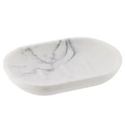 Saboneteira wc branco efeito mármore