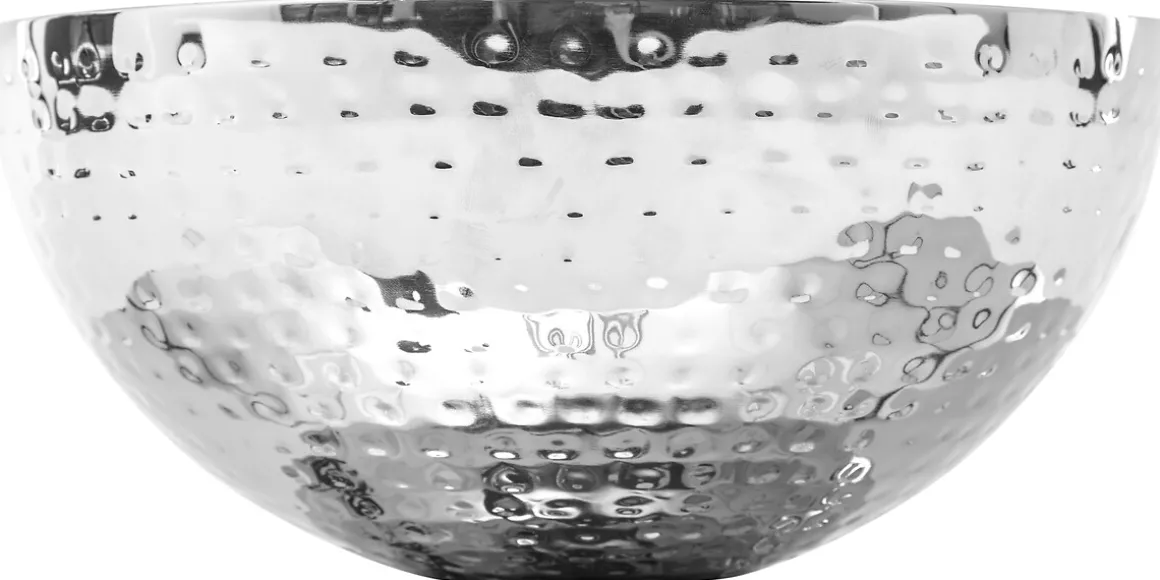 Saladeira em inox martelado 24cm