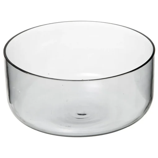 Saladeira em vidro 24cm com suporte