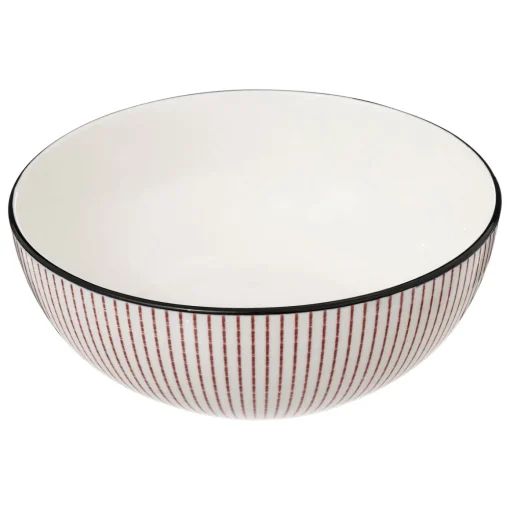 Saladeira LUNIS branca e vermelha 22cm
