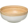 Saladeira MODERN branca em bambu 20cm