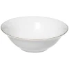 Saladeira PETIT SALON branco com beira dourada 22cm