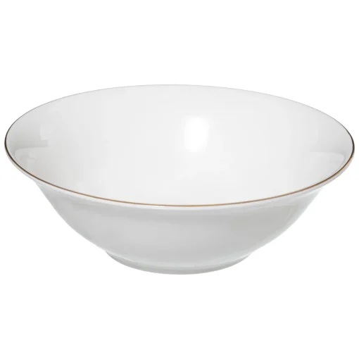 Saladeira PETIT SALON branco com beira dourada 22cm
