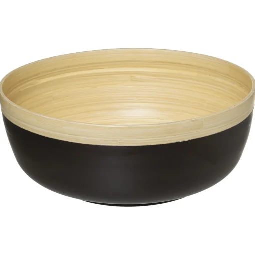 Saladeira preta de bambu 30cm