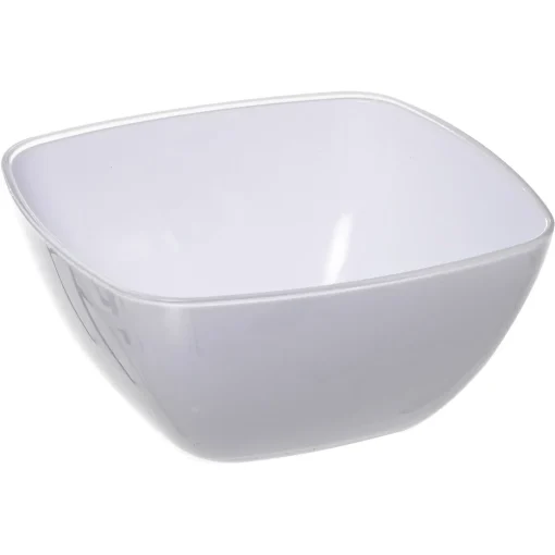 Saladeira quadrada branca 25cm