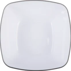 Saladeira quadrada cinza 25cm