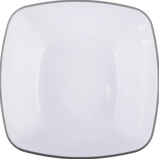 Saladeira quadrada cinza 25cm