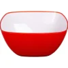 Saladeira quadrada vermelha 25cm