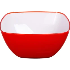 Saladeira quadrada vermelha 25cm