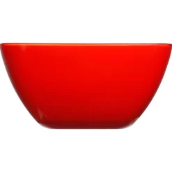 Saladeira quadrada vermelha 25cm