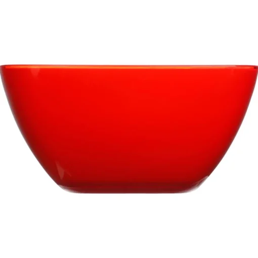Saladeira quadrada vermelha 25cm