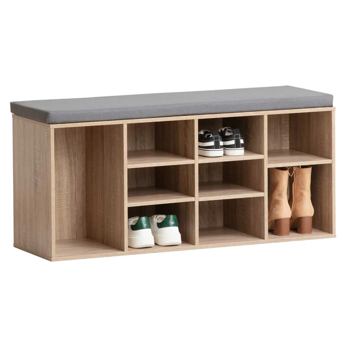 Sapateira com banco e 8 prateleiras removíveis