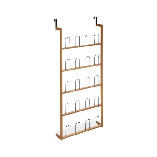 Sapateira para porta em bambu e metal