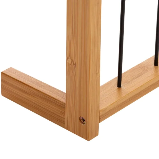 Sapateira para porta em bambu e metal