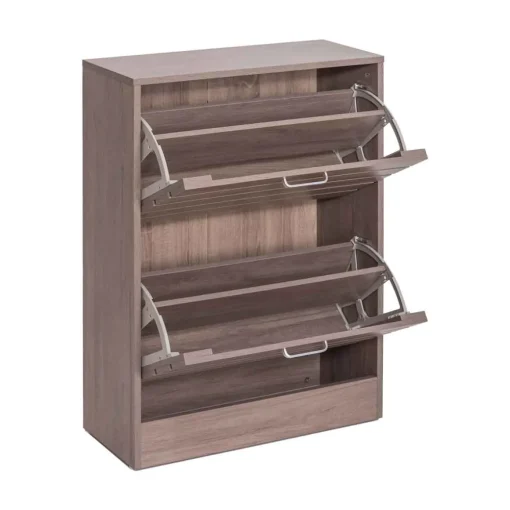 Sapateira ripada com 2 gavetas 84cm