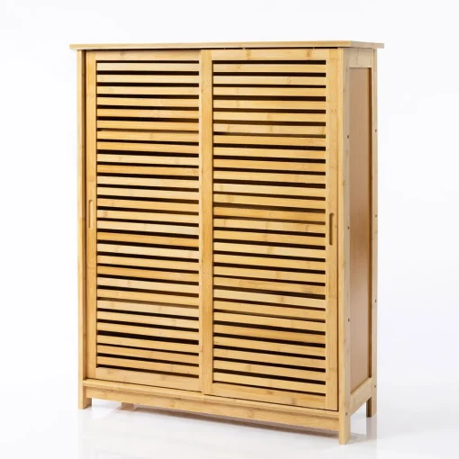 Sapateira VENEZA natural com porta de correr 100cm