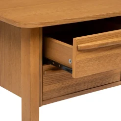 Secretária OLIVER castanha em madeira carvalho