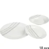 Serviço de mesa 18 peças LIGNES decorado