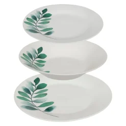 Serviço De Mesa 18 Peças Vegetal Decorado