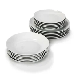 Serviço de mesa branco em cerâmica