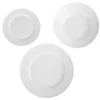 Serviço de mesa de 18 peças branco em porcelana