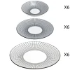 Serviço de mesa LUNIS preto decorado 18 peças