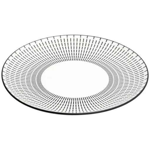 Serviço de mesa LUNIS preto decorado 18 peças