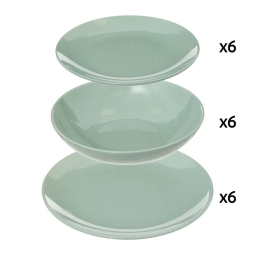 Serviço de mesa verde COLORAMA 18 peças