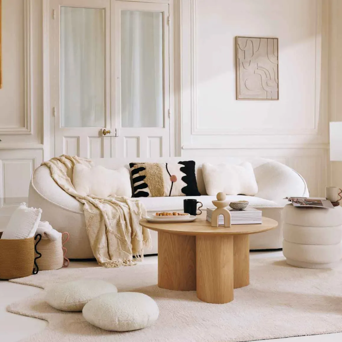 Sofá 3 luagares OSTUNI branco