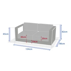 Sofá ALLURE em alumínio 2 lugares