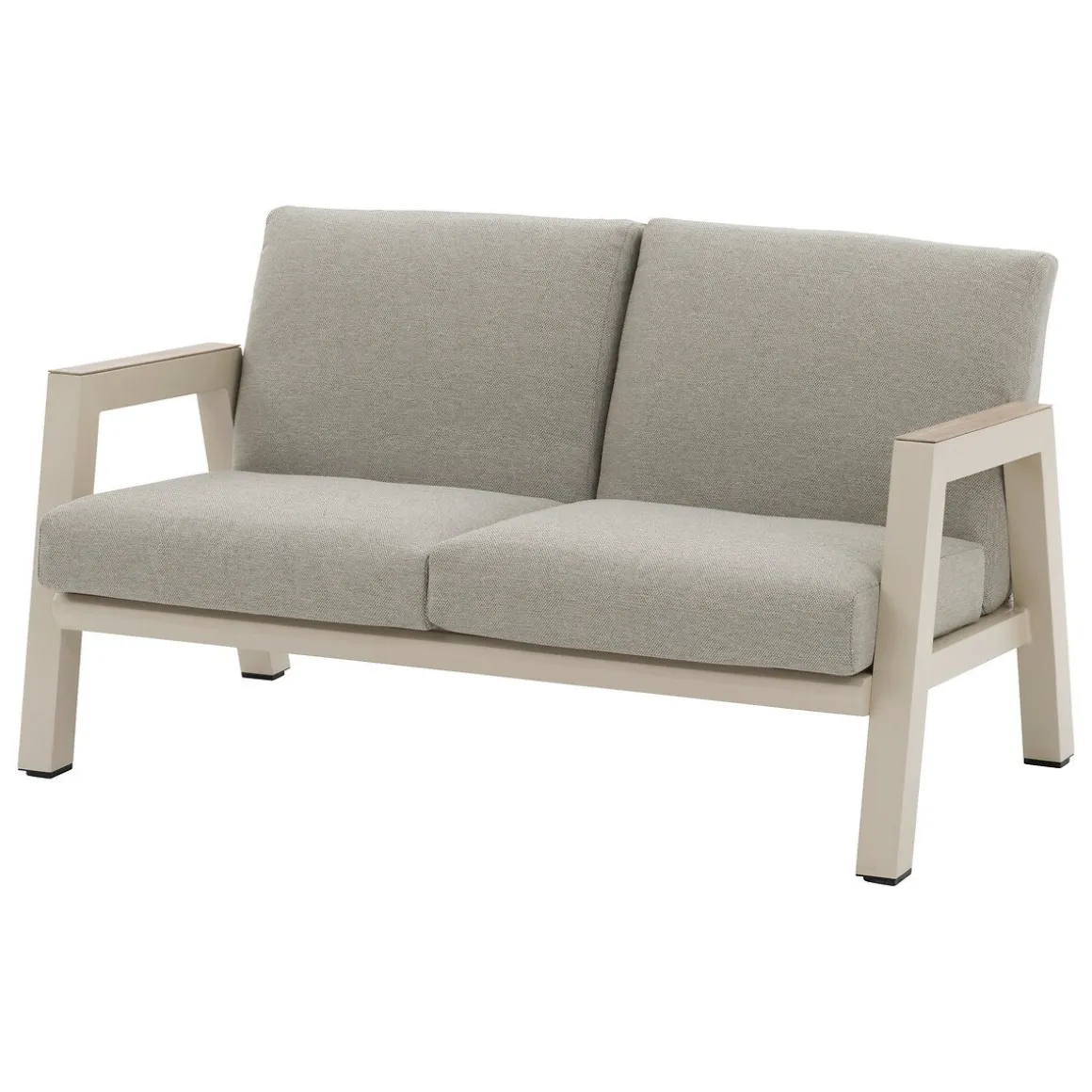 Sofá AXIOME cru e cinza em alumínio