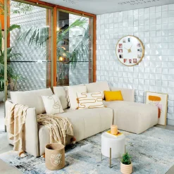 Sofá BALI bege com chaise longue