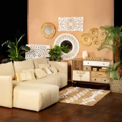 Sofá BALI bege com chaise longue