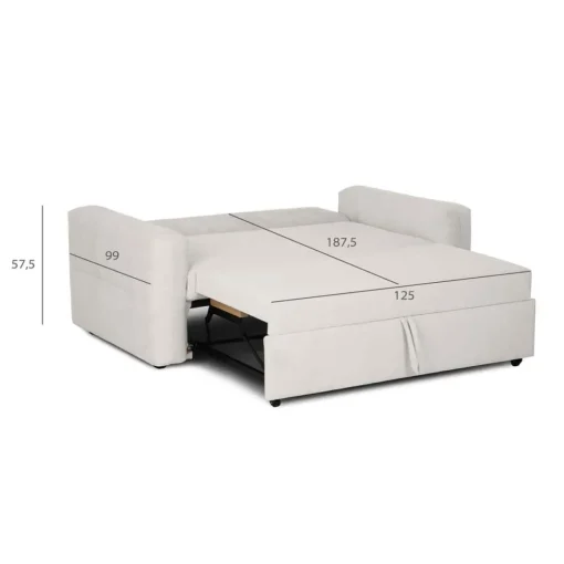 Sofá cama BAKU bege 3 lugares