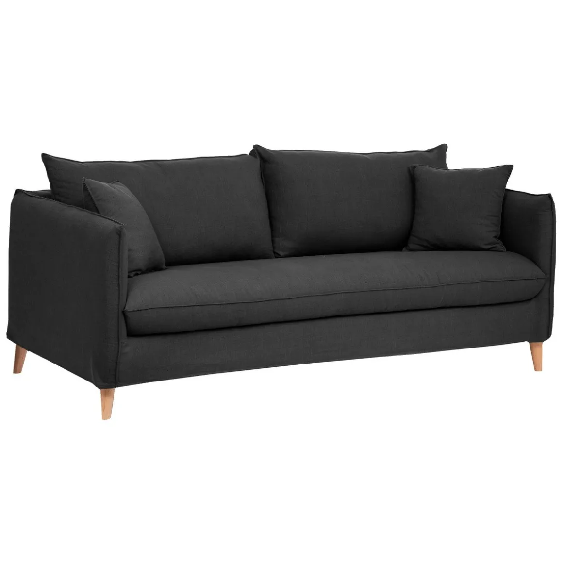 Sofá cama BOLERO cinza escuro 182cm