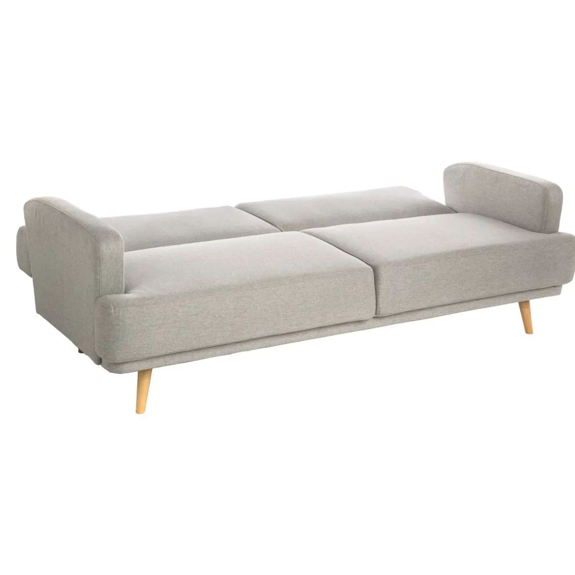 Sofá cama JACK cinza claro em tecido
