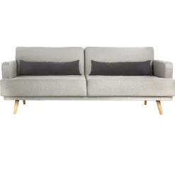 Sofá cama JACK cinza claro em tecido