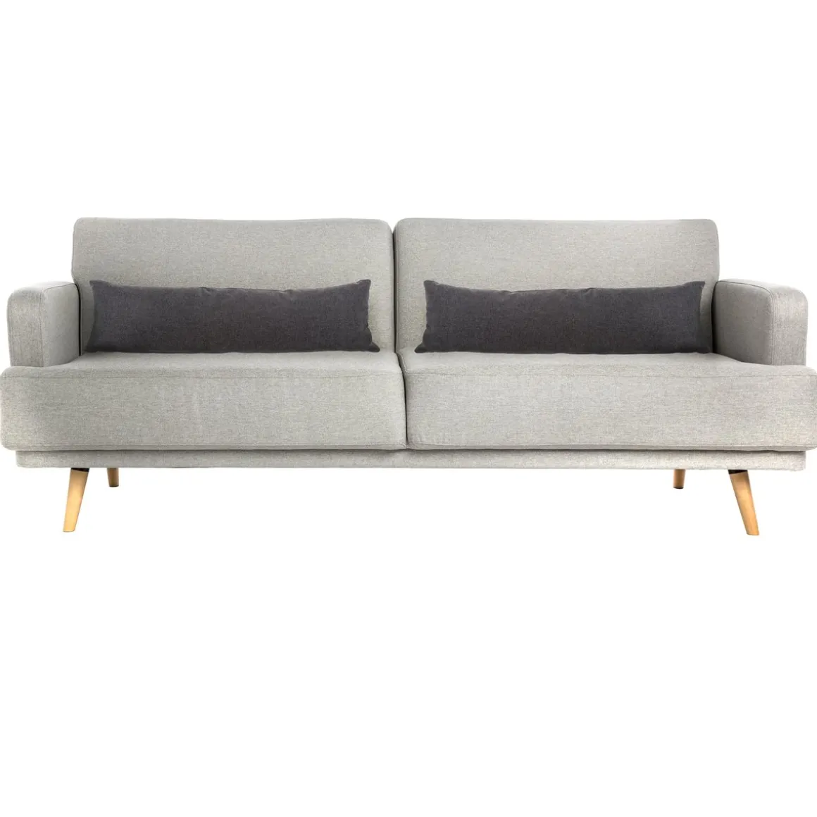 Sofá cama JACK cinza claro em tecido